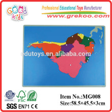 Juego educativo Juego Rompecabezas de madera Juguetes Montessori Teaching Tools NUEVO Sudamérica Puzzle Map
